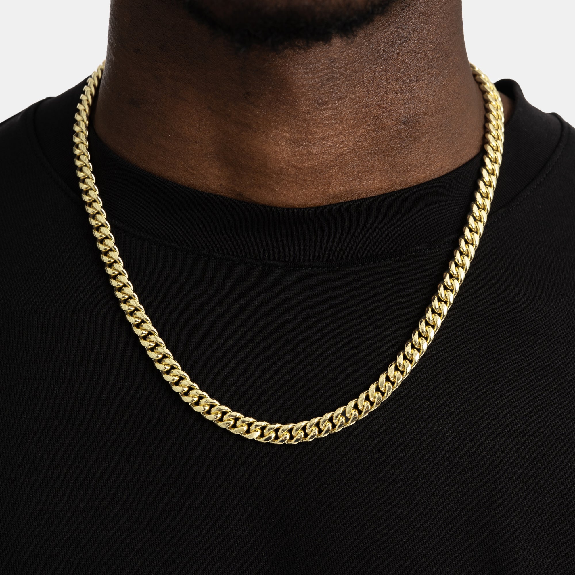 8mm Cuban Link Chain Gold