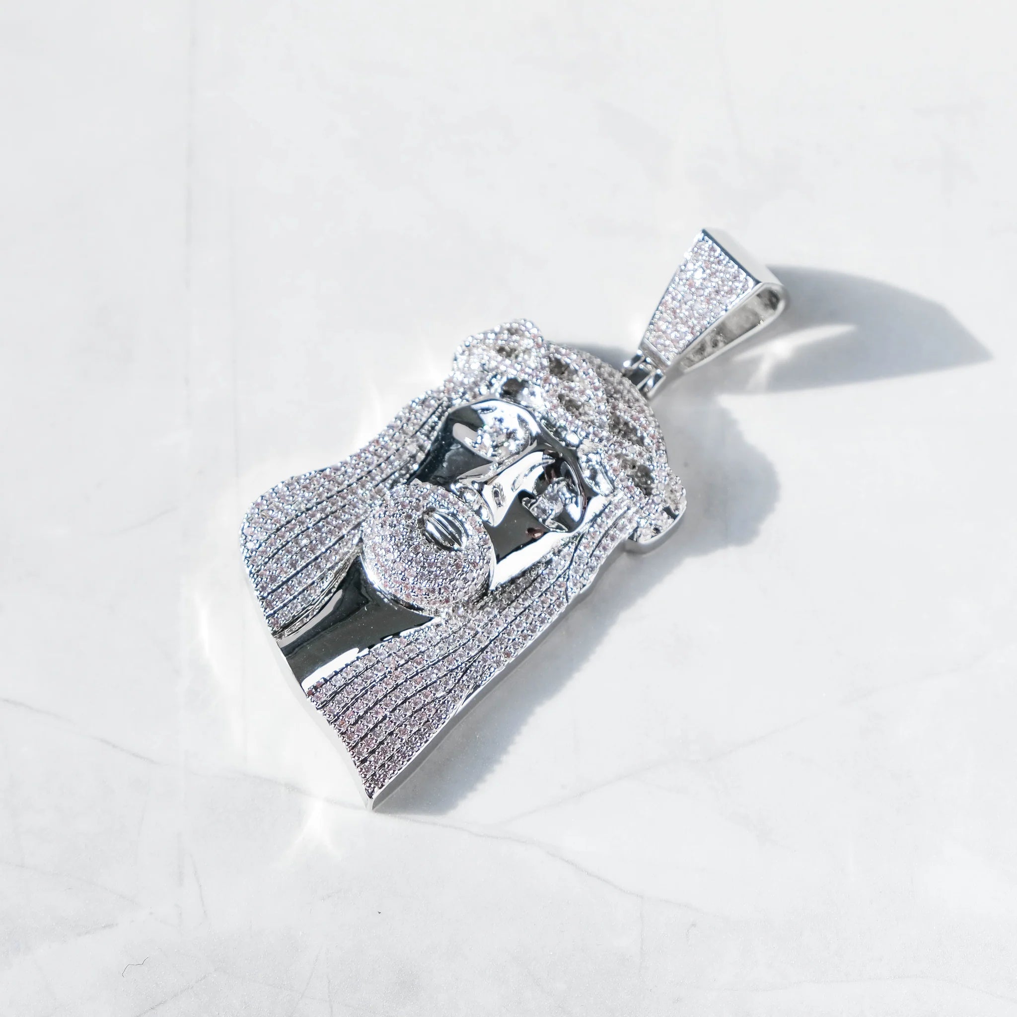 Iced Jesus Piece Pendant With Chain - Palm Jewellers