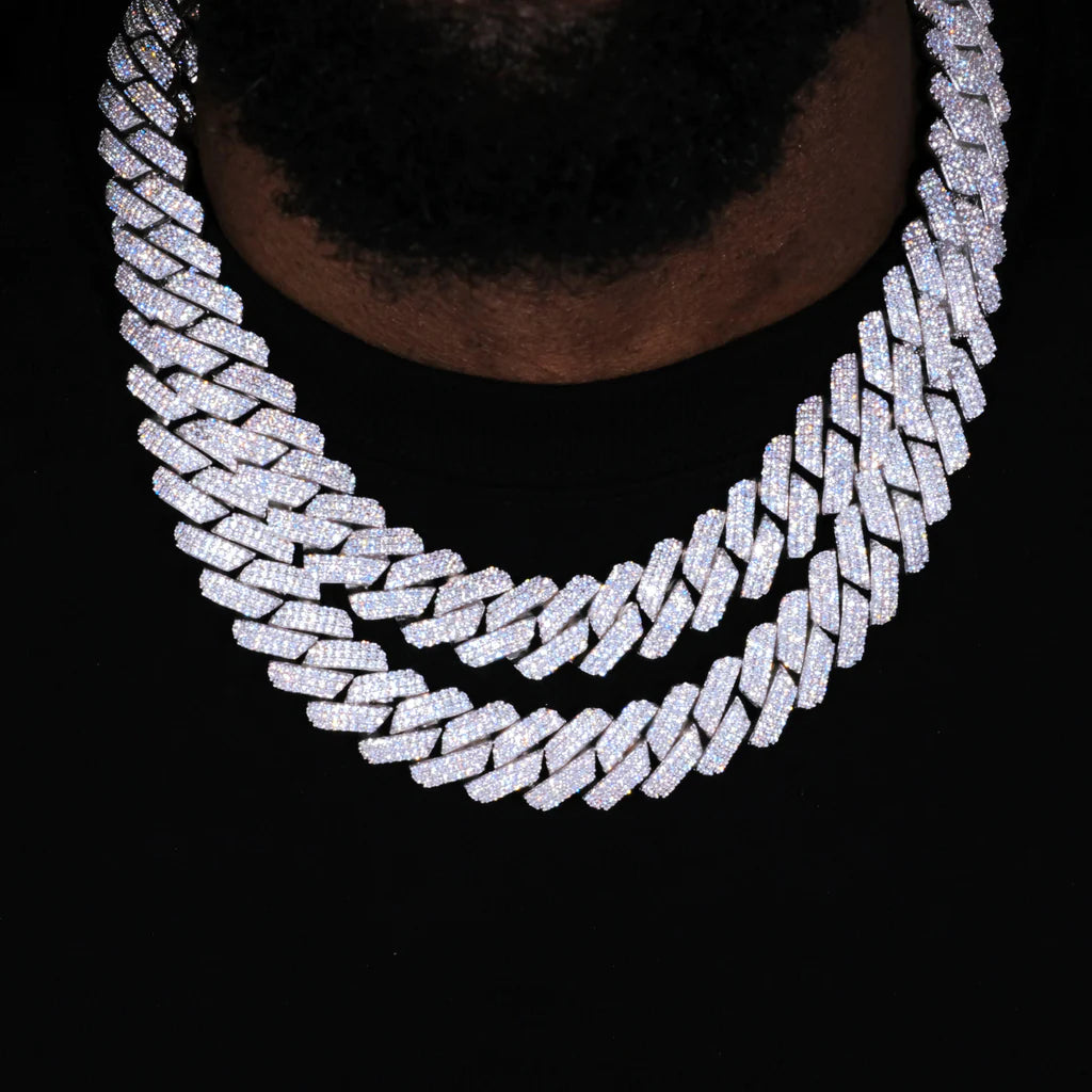 19mm Iced Prong Cuban Chain - Palm Jewellers