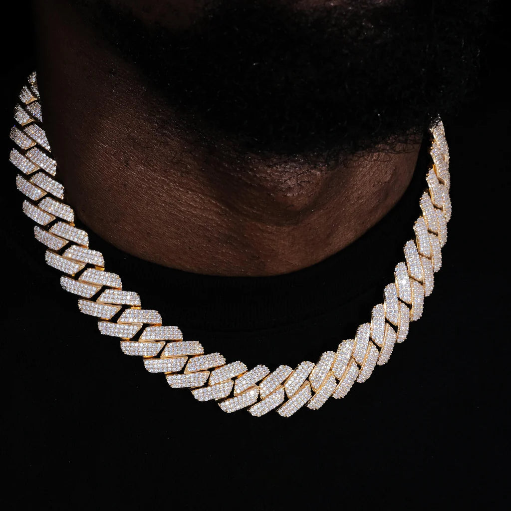 19mm Iced Prong Cuban Chain - Palm Jewellers