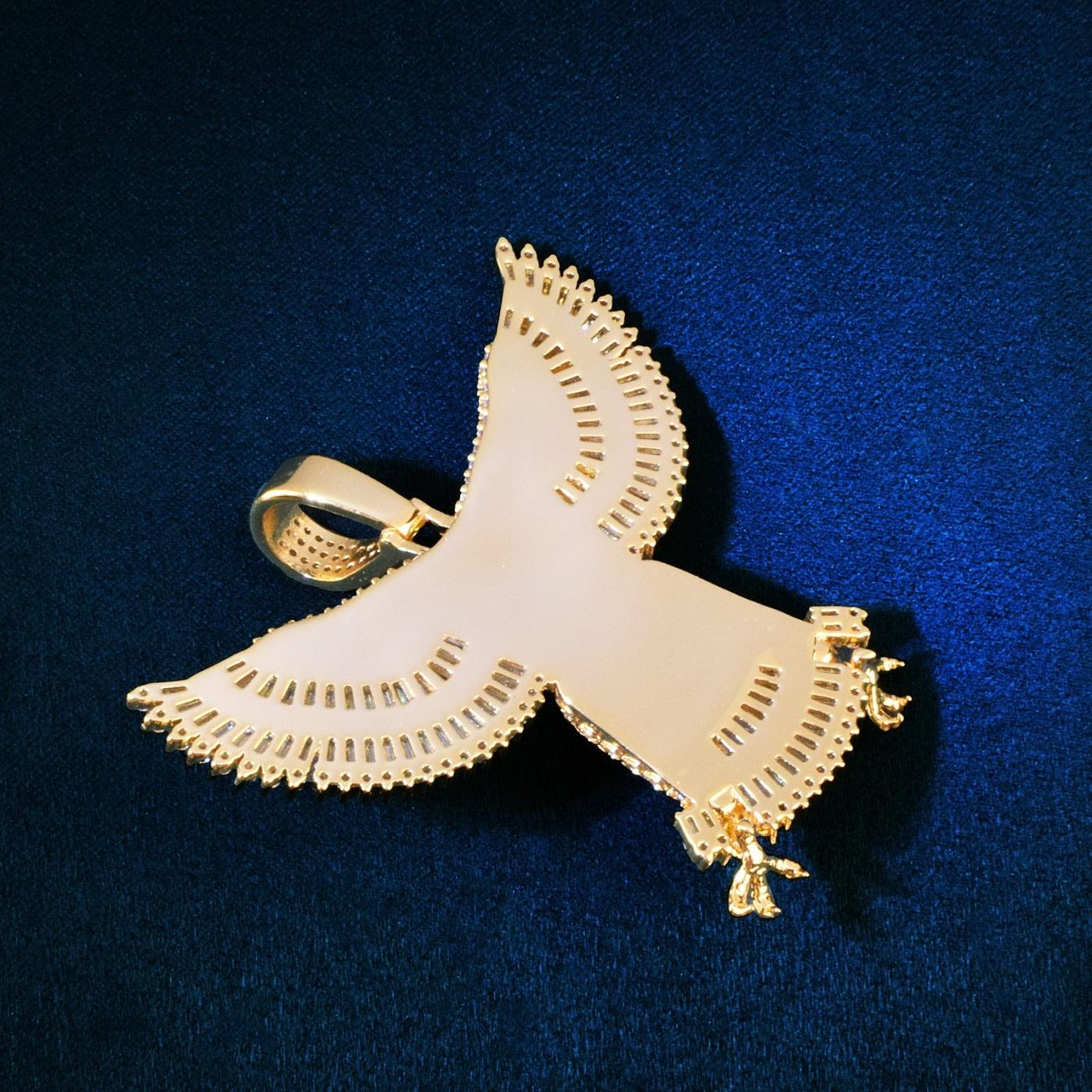 Iced Baguette Eagle Pendant - Palm Jewellers