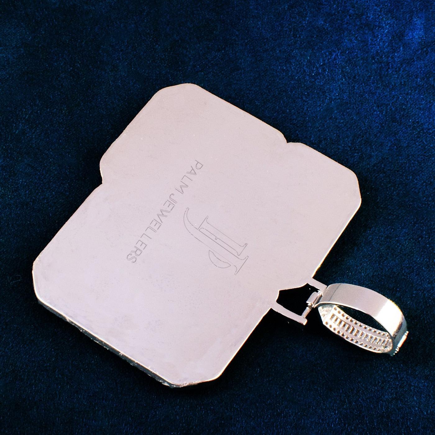 Custom Iced Baguette Name Pendant With 4mm Tennis Chain - Palm Jewellers
