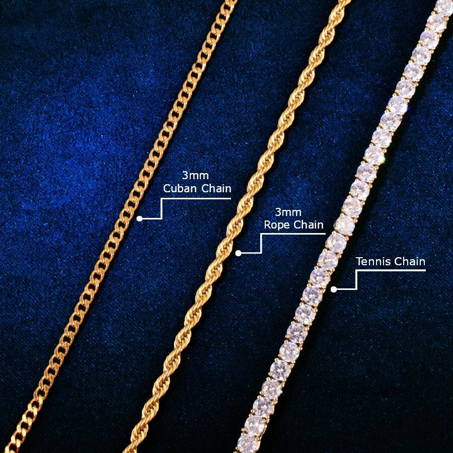 Iced Custom Photo Pendant With Chain - Palm Jewellers