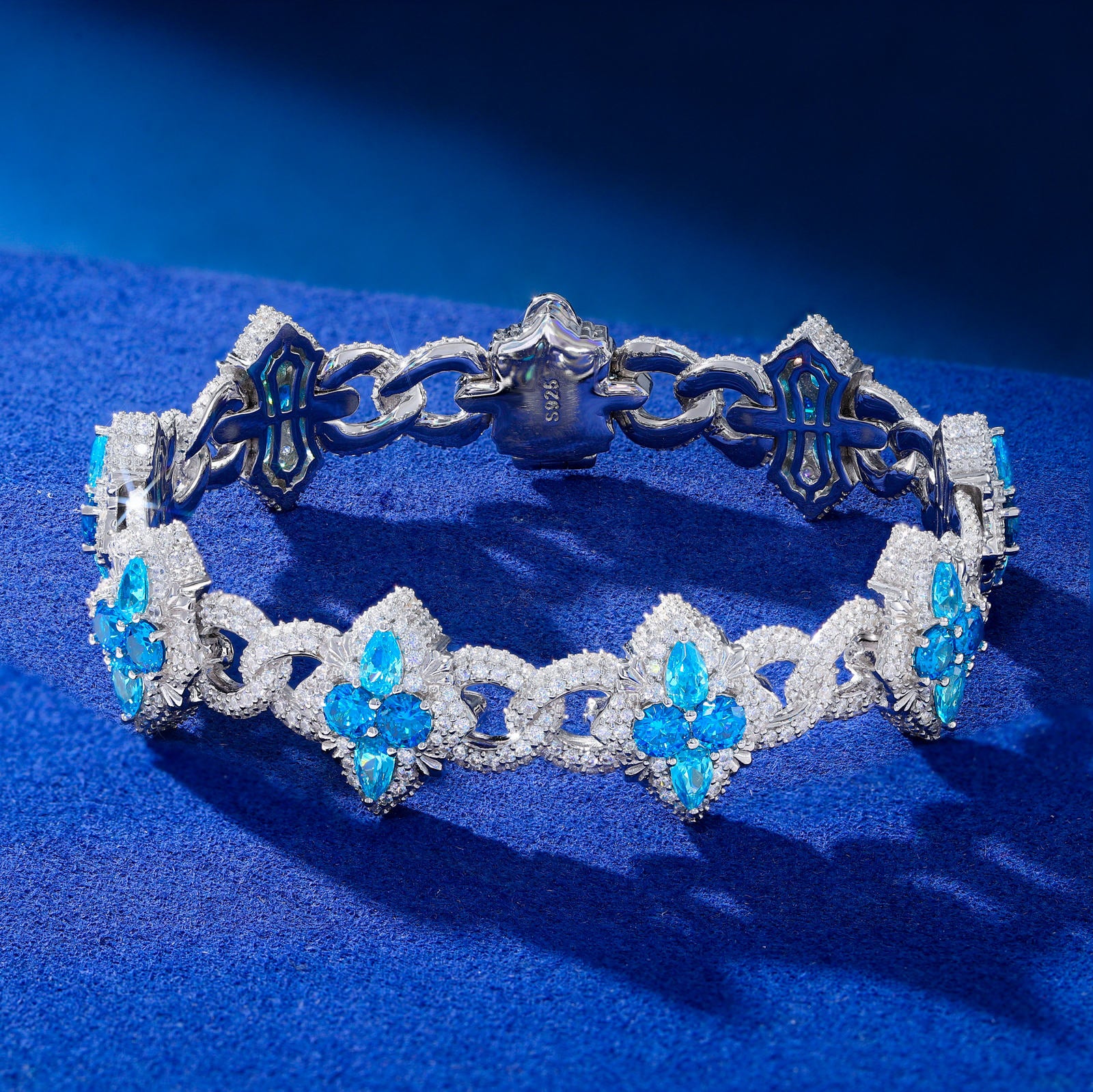 Iced Infinity Clover Bracelet