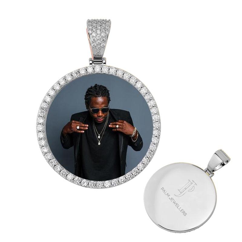 Iced Custom Photo Pendant With Chain - Palm Jewellers