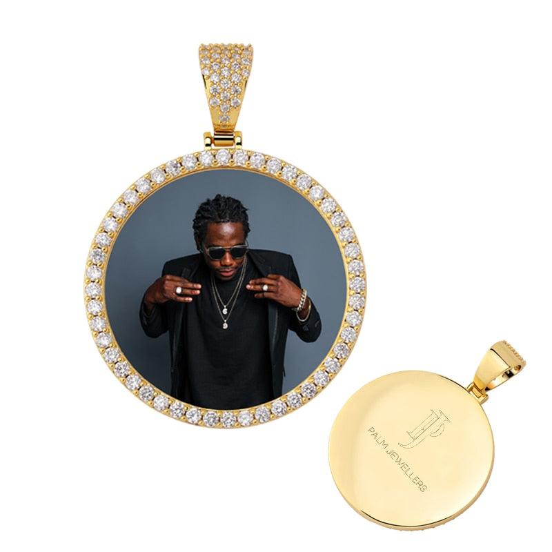 Iced Custom Photo Pendant With Chain - Palm Jewellers