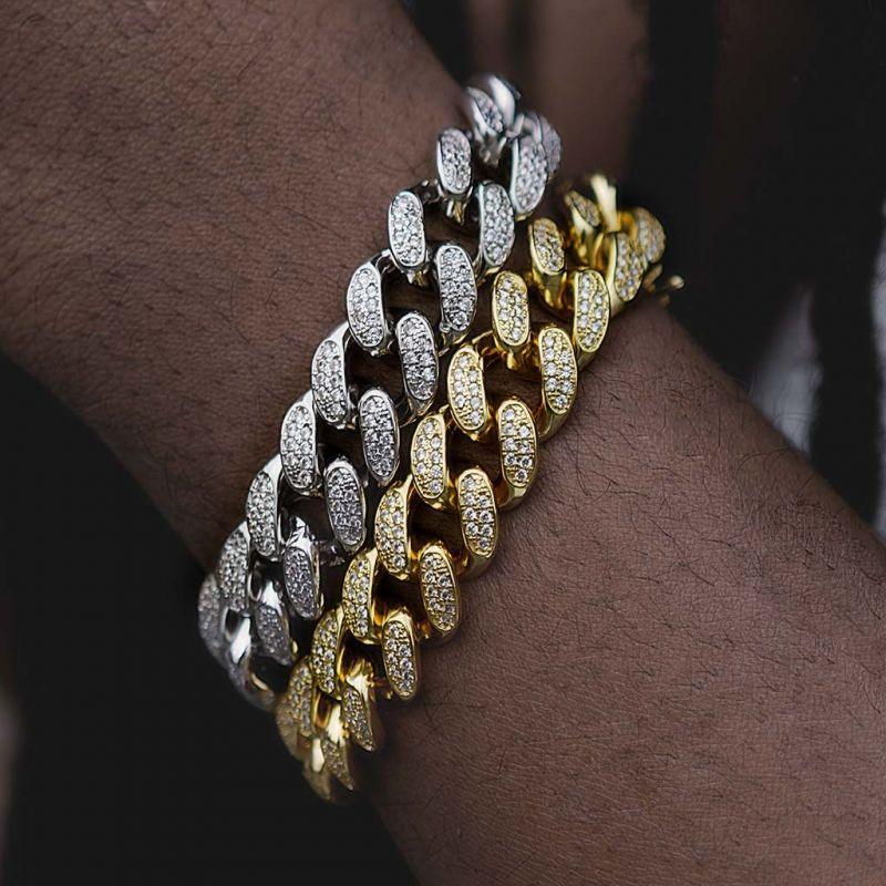 13mm Iced Out Miami Cuban Link Bracelet - Palm Jewellers