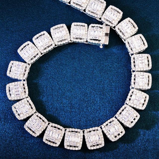 Baguette Clustered Tennis Bracelet - Palm Jewellers