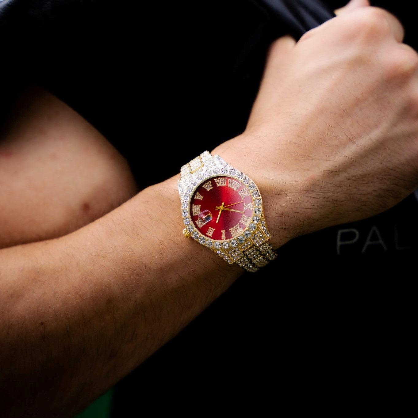 Iced Out Presidential Watch (Coloured Dial) - Palm Jewellers