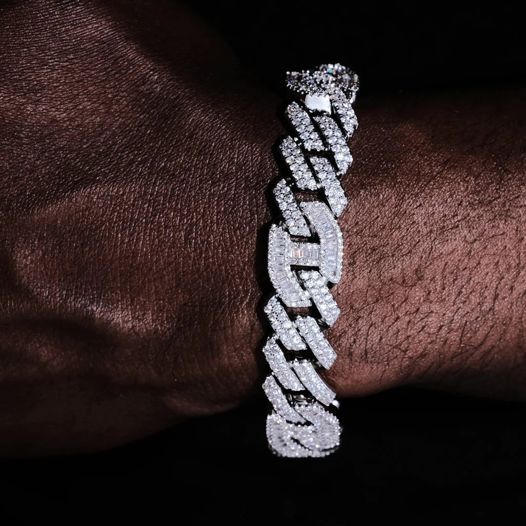 18mm Baguette Link Bracelet - Palm Jewellers