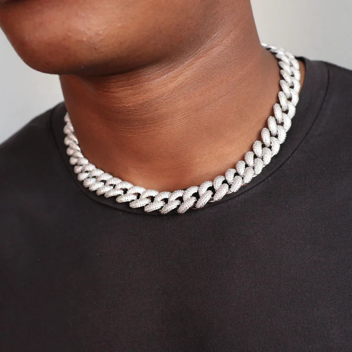 14mm Diamond Miami Cuban Link Chain - Palm Jewellers