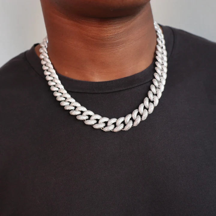 14mm Diamond Miami Cuban Link Chain - Palm Jewellers