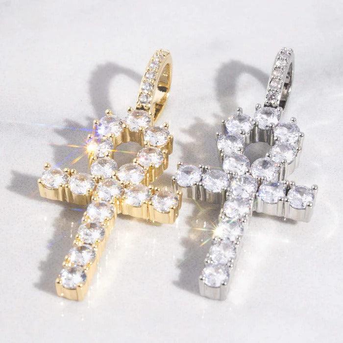 Iced Out Ankh Pendant - Palm Jewellers