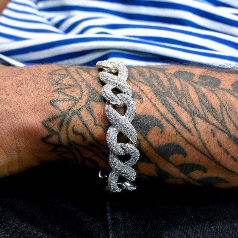 14mm Infinity Cuban Link Bracelet - Palm Jewellers