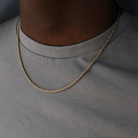 18k Solid Gold Rope Chain - Palm Jewellers
