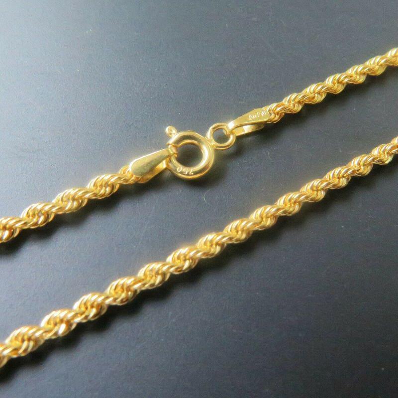 18k Solid Gold Rope Chain - Palm Jewellers