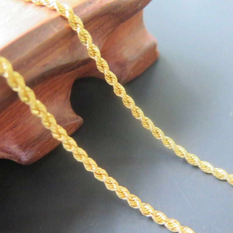 18k Solid Gold Rope Chain - Palm Jewellers