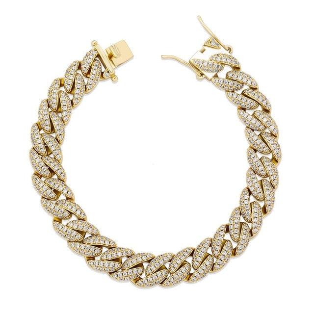 8.5mm Diamond Cuban Bracelet - Palm Jewellers