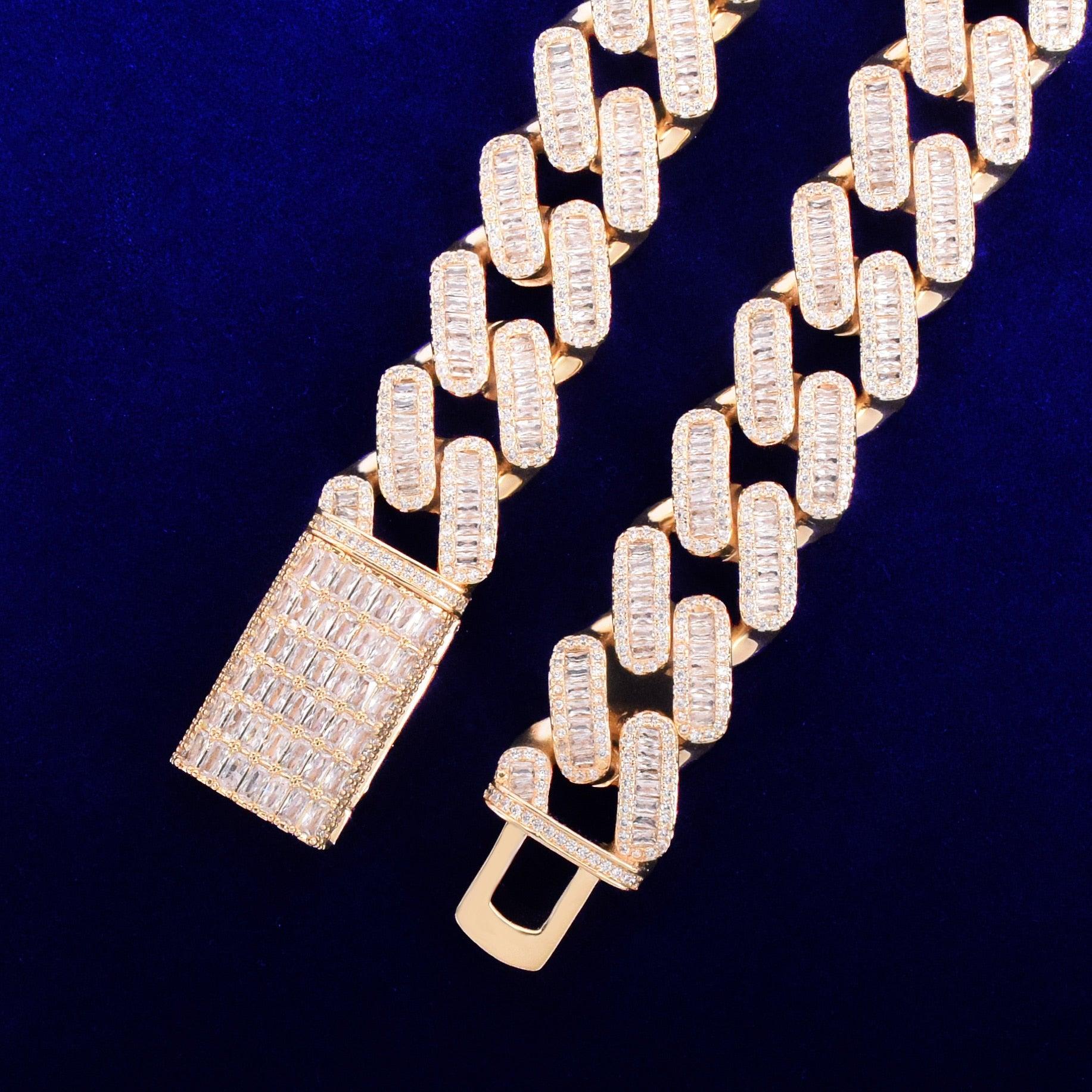 20mm Baguette Cuban Chain - Palm Jewellers