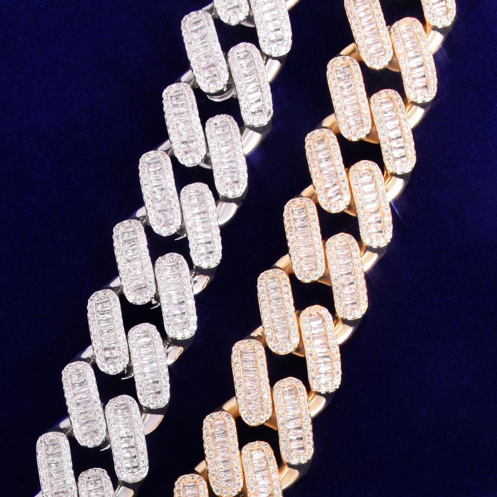20mm Baguette Cuban Chain - Palm Jewellers