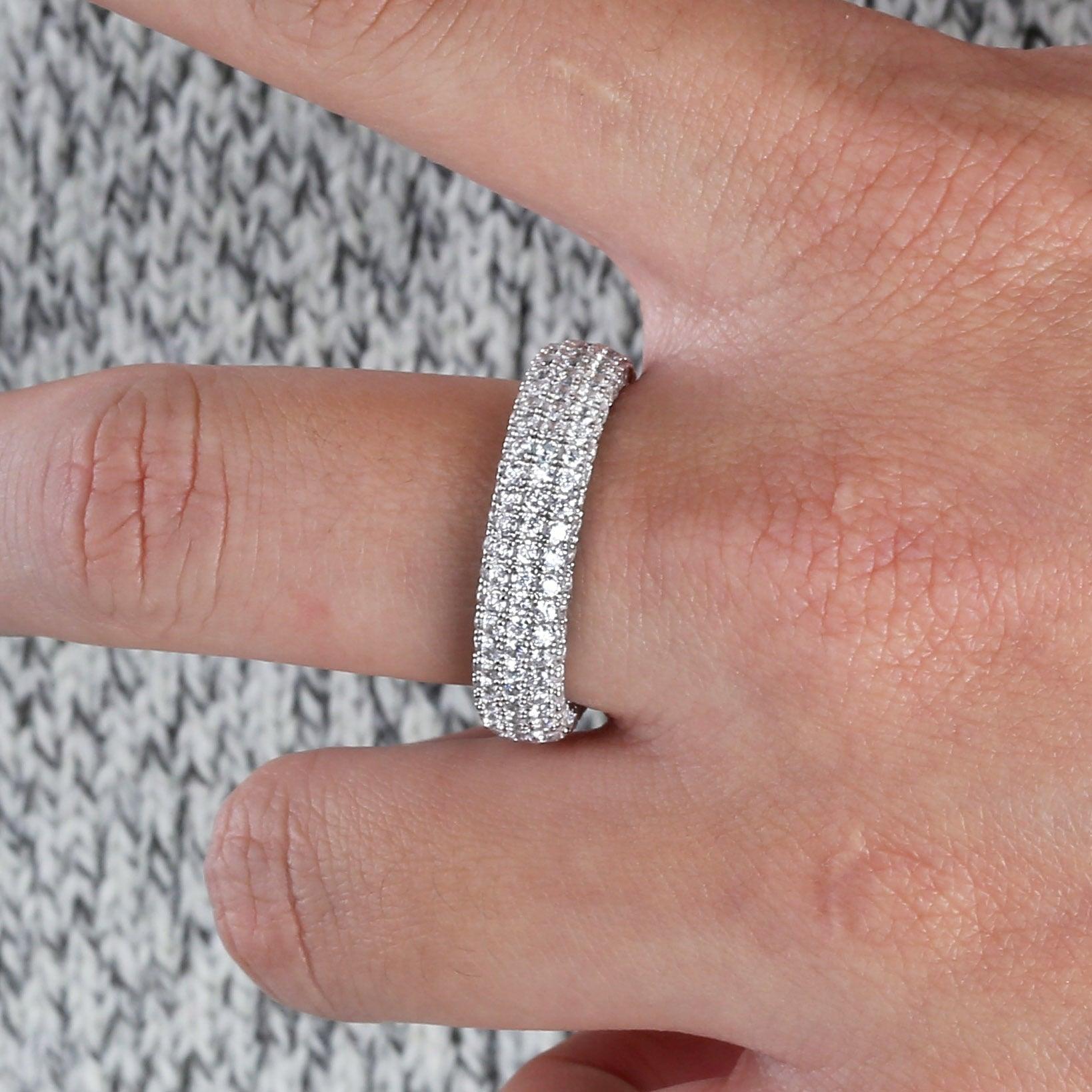 925 Sterling Silver Iced Out Ring - Palm Jewellers