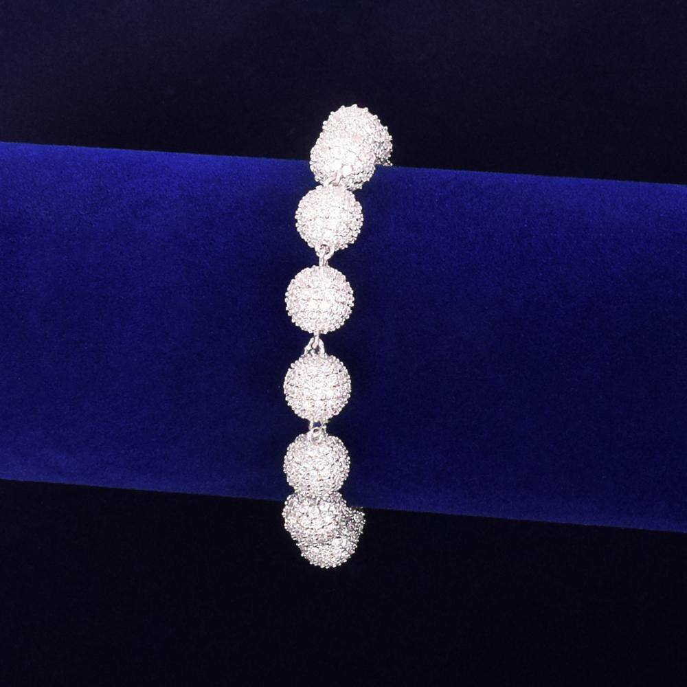 10mm Iced Ball Bracelet - Palm Jewellers