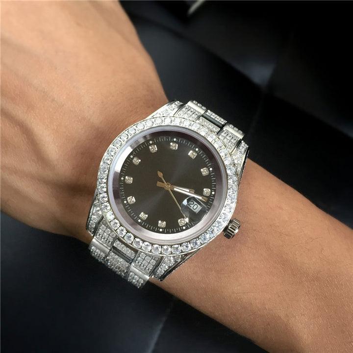 Iced Out Presidential Watch In White Gold - Palm Jewellers