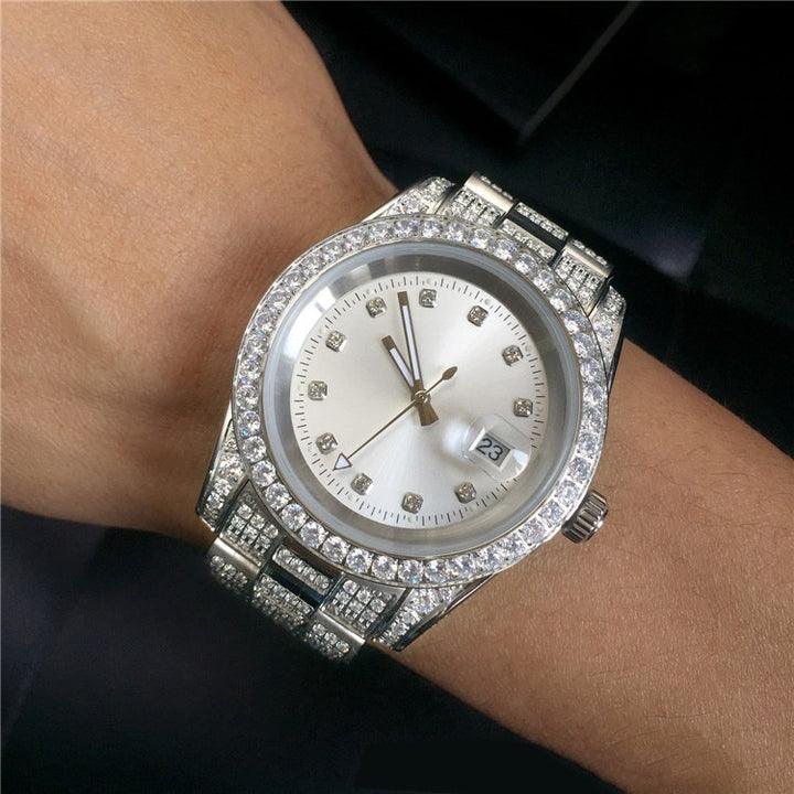Iced Out Presidential Watch In White Gold - Palm Jewellers