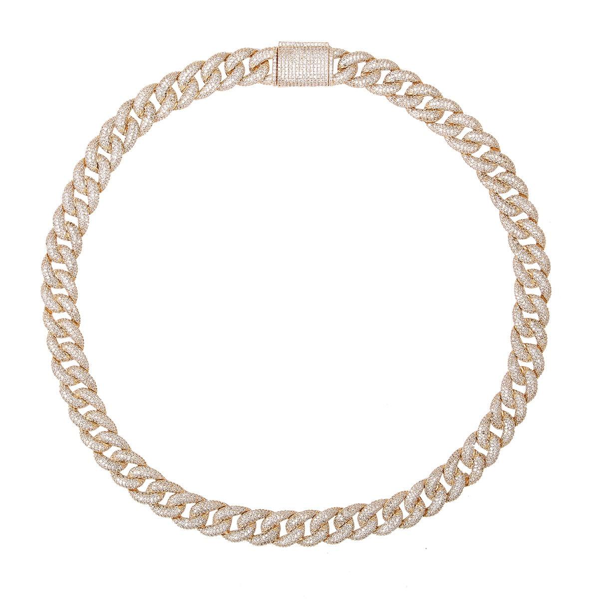 14mm Diamond Miami Cuban Link Chain - Palm Jewellers