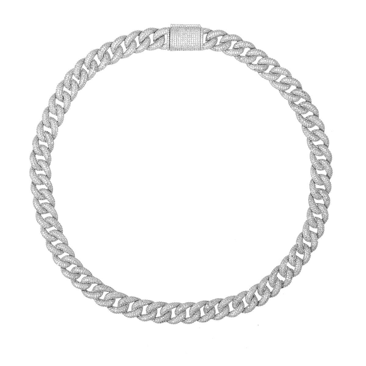 14mm Diamond Miami Cuban Link Chain - Palm Jewellers