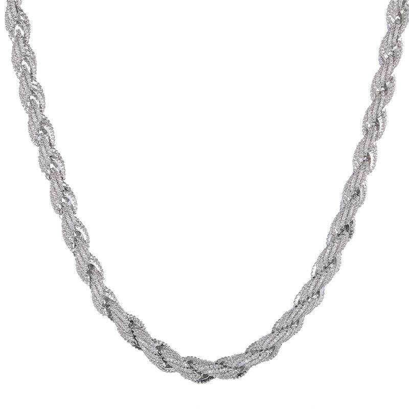 8mm Iced Out Rope Chain - Palm Jewellers