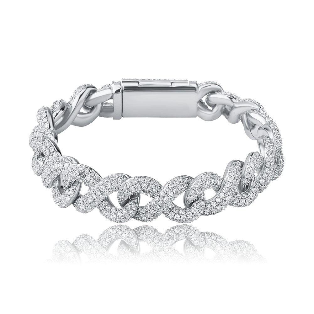 14mm Infinity Cuban Link Bracelet - Palm Jewellers