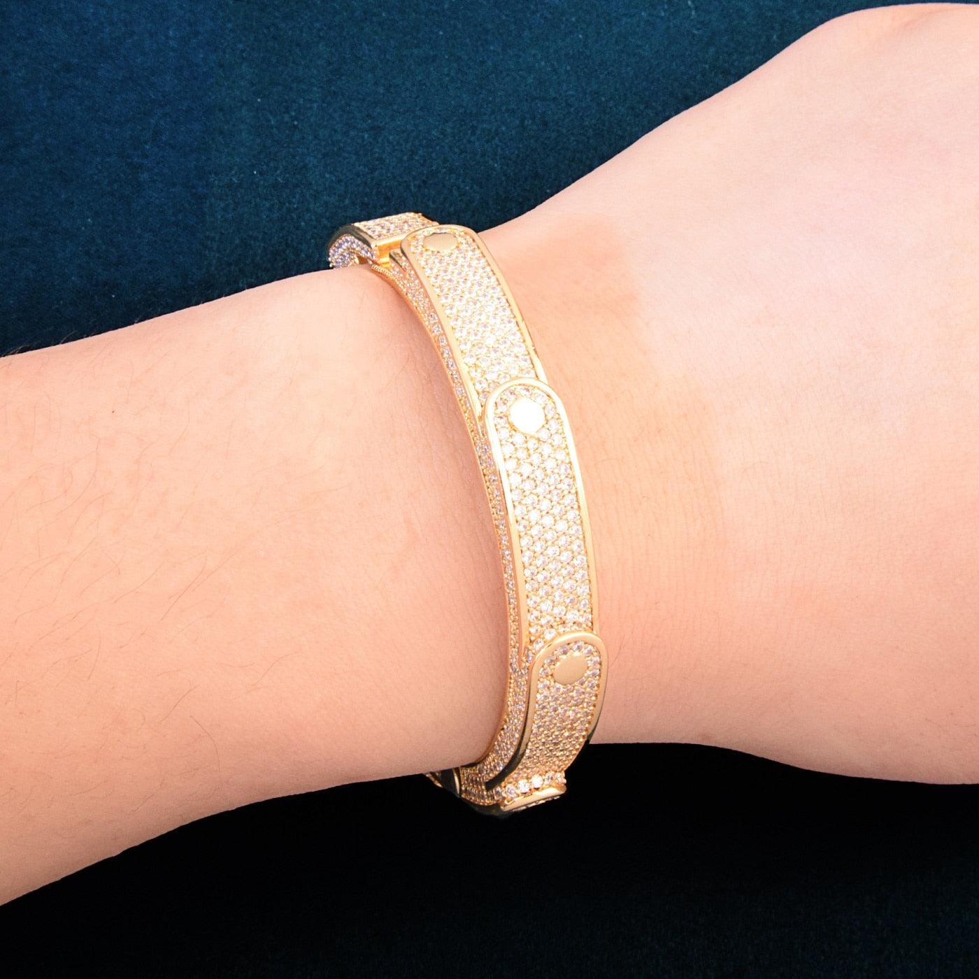 Iced Bangle Bracelet - Palm Jewellers