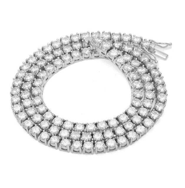 4mm Round Cut Tennis Chain - Palm Jewellers