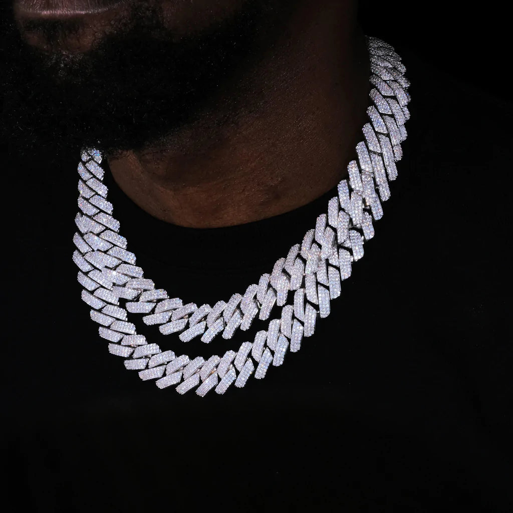19mm Iced Prong Cuban Chain - Palm Jewellers