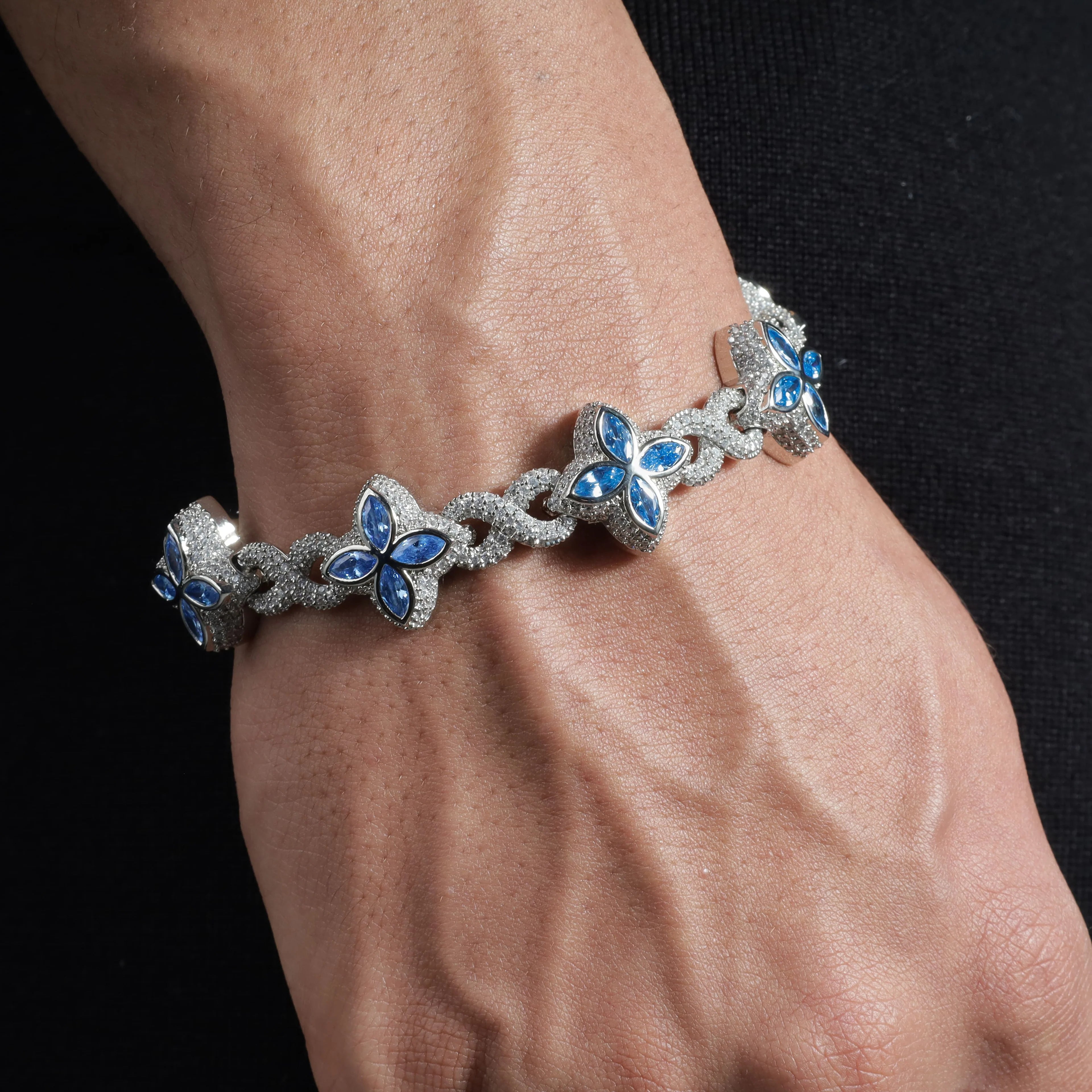 Iced Infinity Clover Bracelet