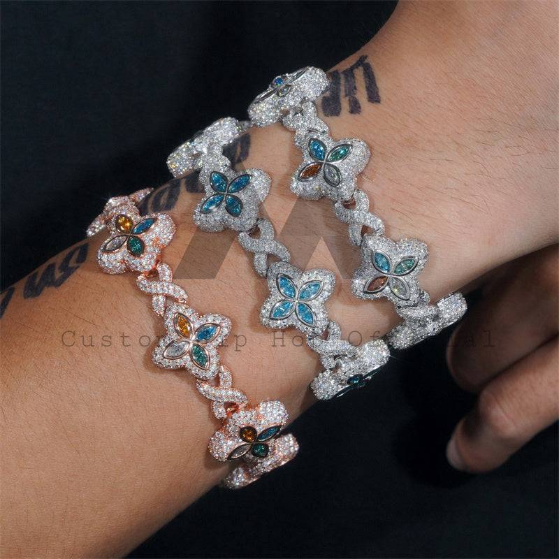 Iced Infinity Clover Bracelet