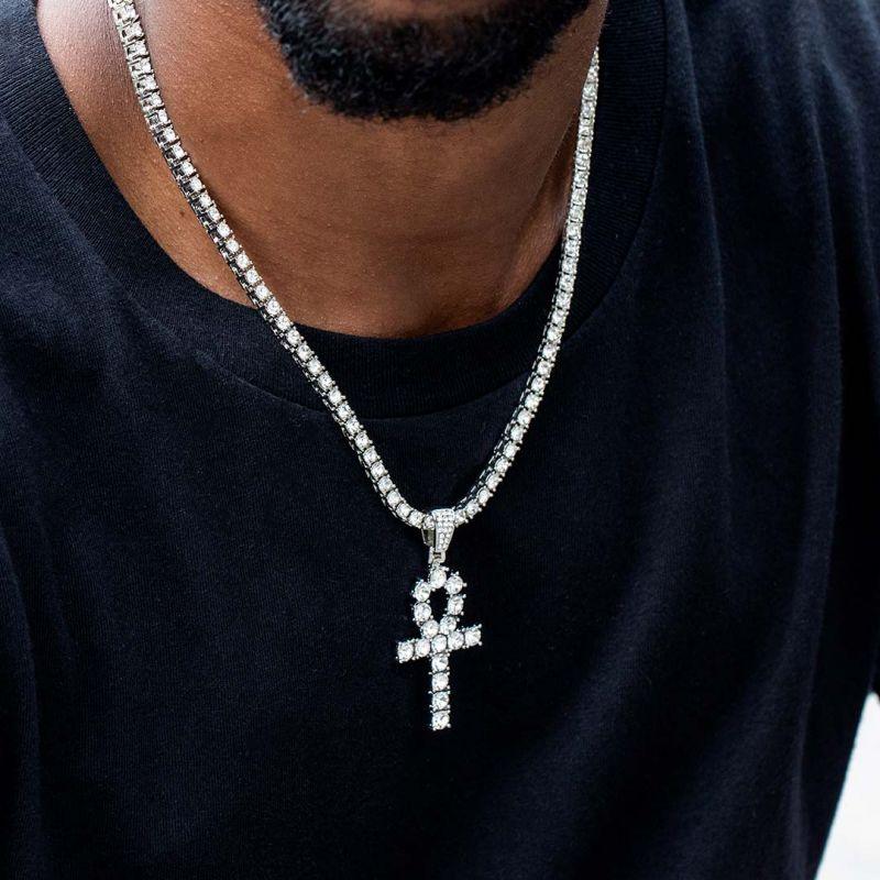 Iced Out Ankh Pendant - Palm Jewellers
