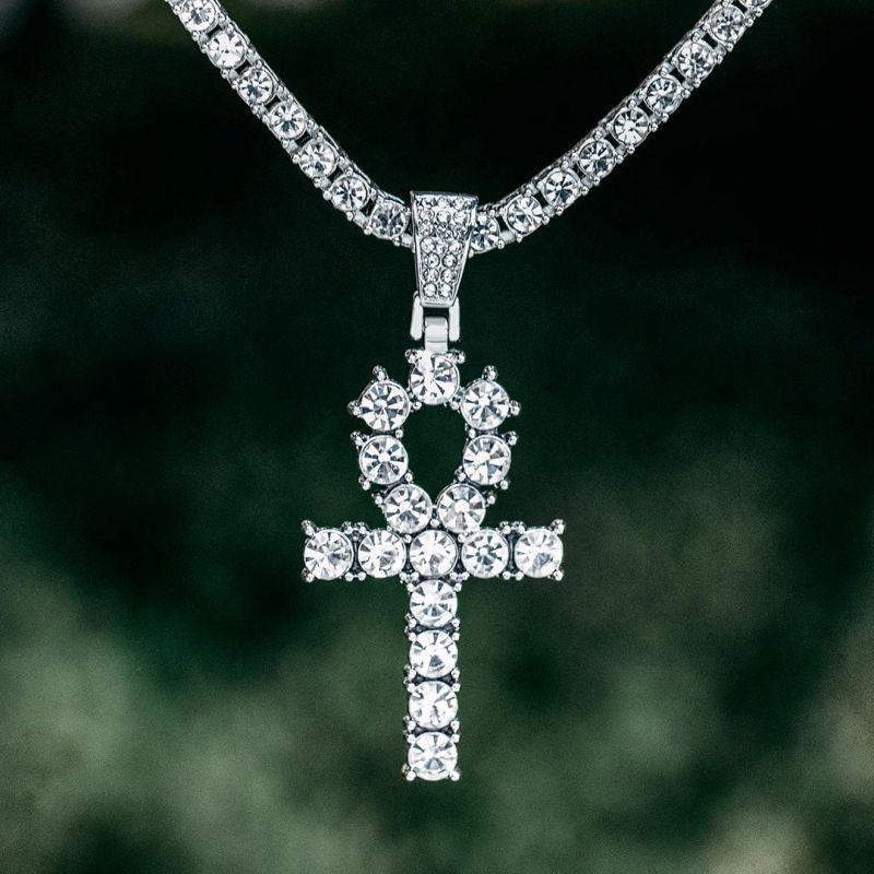 Iced Out Ankh Pendant - Palm Jewellers