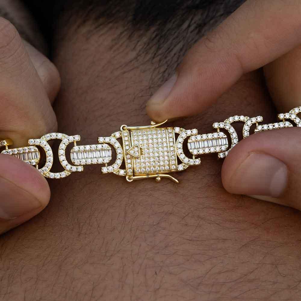 13mm Diamond Byzantine Chain - Palm Jewellers