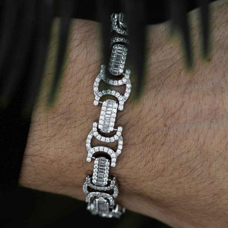 13mm Diamond Byzantine Bracelet - Palm Jewellers