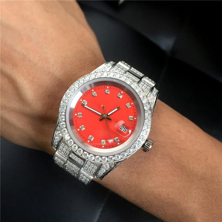 Iced Out Presidential Watch In White Gold - Palm Jewellers